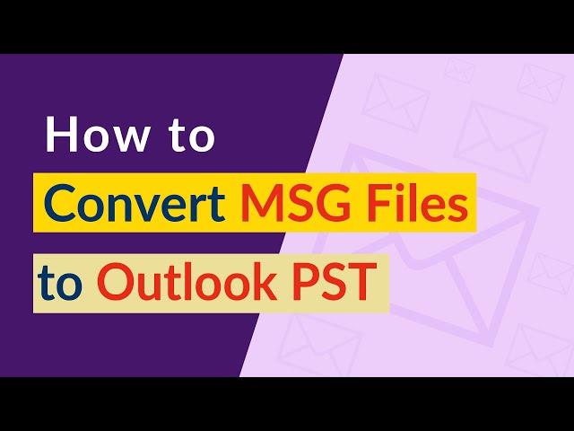 A recommended solution to convert multiple Outlook MSG files to Outlook PST format.