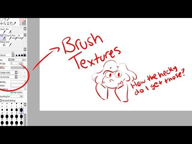 How to install brush textures in paint tool SAI