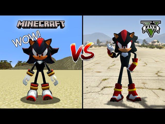 GTA 5 Sonic Shadow VS Minecraft Sonic Shadow - WHO IS BEST?