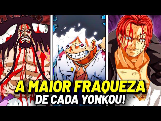 A MAIOR FRAQUEZA DE CADA YONKOU EM ONE PIECE! (Luffy, Kaidou, Shanks...)