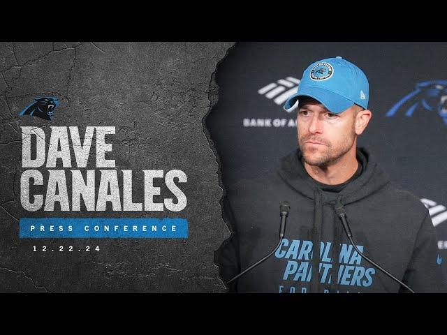 Dave Canales speaks after Panthers 36-30 win over the Cardinals