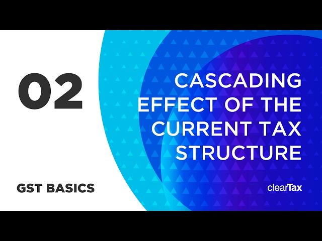 GST Basics 02 - Cascading Effect Of The Current Tax Structure