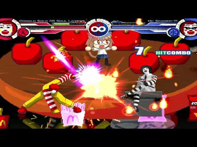 Mugen Battle: Donald Solo a5 Soul Lastest Vs. Mc Spamer-R (v2.0) [Both 1p]