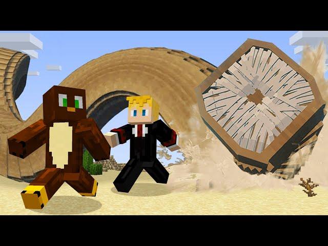 We Survived The Giant Worm Dweller in Minecraft