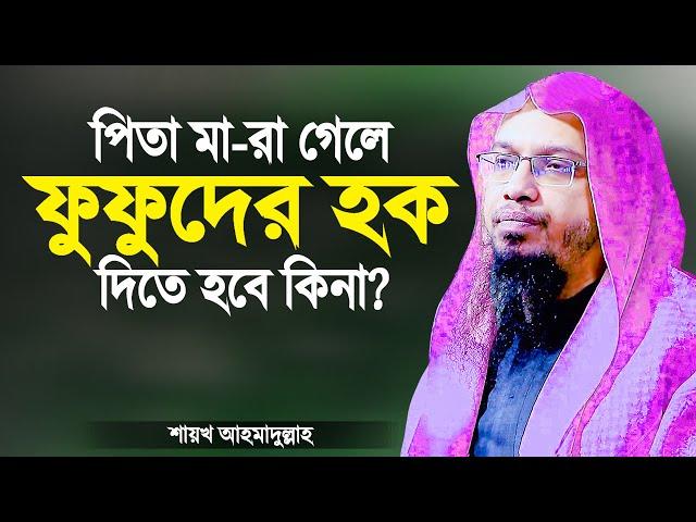 পিতা মা*রা গেলে ফুফুদের হক দিতে হবে কিনা? শায়খ আহমাদুল্লাহ Bangla Waz Shaikh Ahmadullah