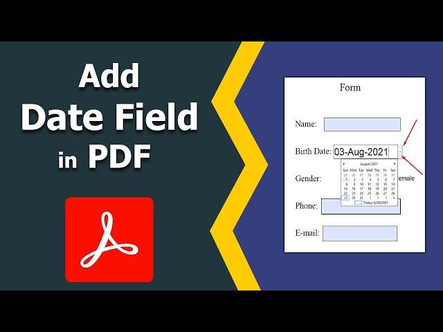 How to add a dropdown date field in a pdf using Adobe Acrobat Pro Dc