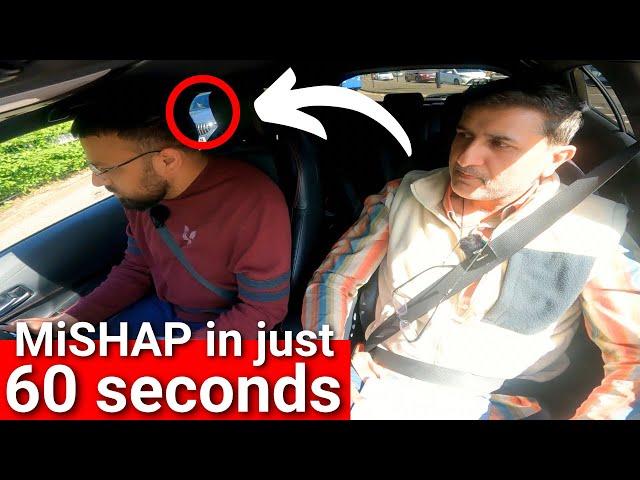 UK mock driving test mishap in just one minute