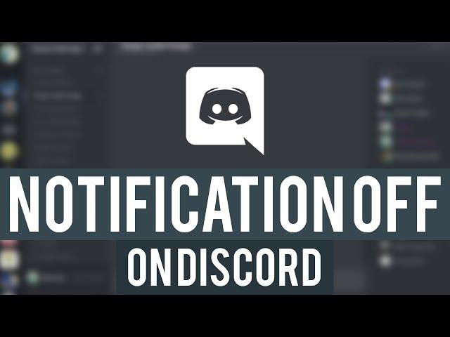 How To Turn OFF Discord Notifications // Disable Discord Notifications 2020