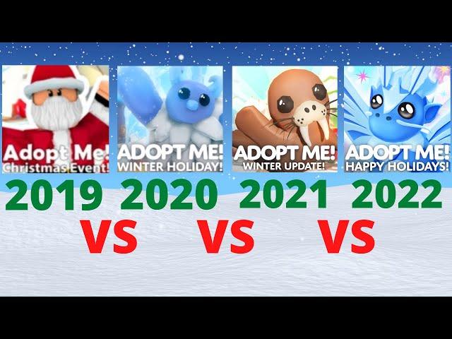 Christmas/Winter Event 2019 vs 2020 vs 2021 vs 2022 Comparison! | Roblox Adopt Me!