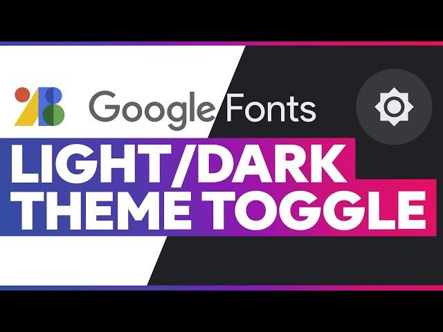 Cloning Google Font's Light/Dark Mode Toggle