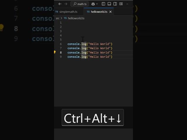 Shortcuts for copying in VS Code