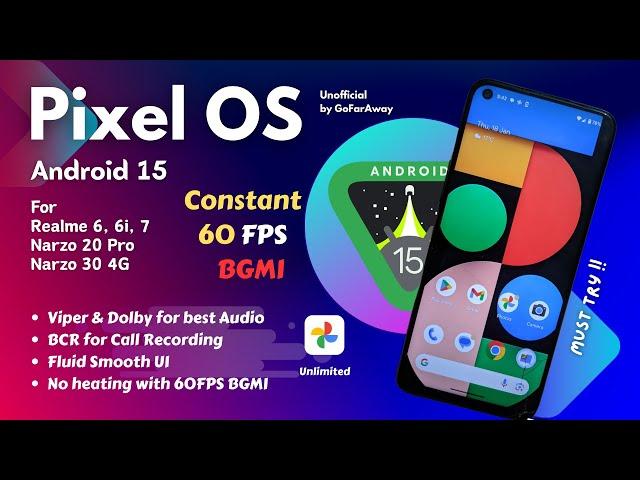 I Tested PixelOS Android 15 for Gaming and Got AMAZING Results! Ft. Realme 6