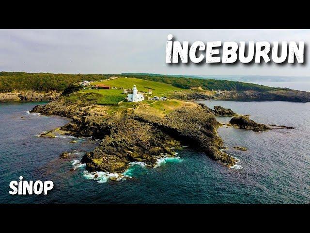 Gökyüzünden İnceburun Deniz Feneri - İnceburun Sinop Dron - Sinop Gezilecek Yerler  - Karadeniz Turu