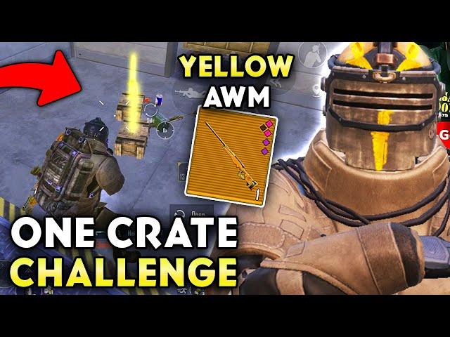 INSANE ONE CRATE CHALLENGE - YELLOW AWM LOOT  PUBG Metro Royale