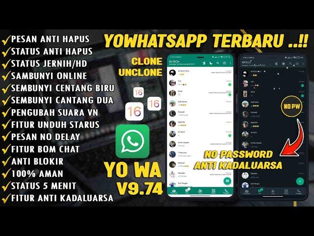 YOWHATSAPP V9.74 TERBARU 2023 || YOWA VERSI V9.75 TERBARU 2023