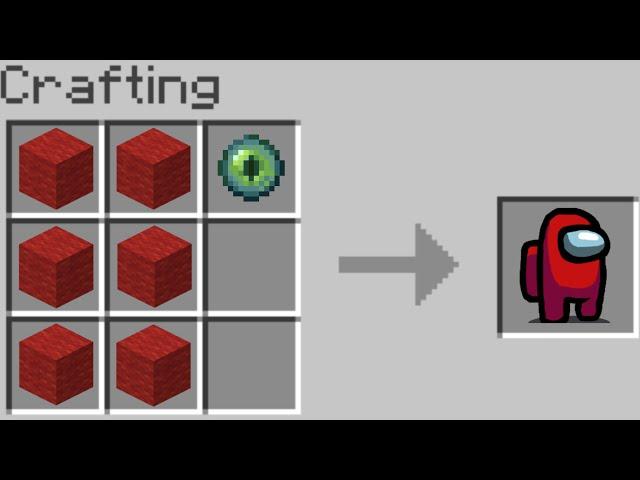 Crafting Among Us Characters in Minecraft PE