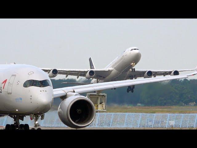 Planespotting Frankfurt Airport Startbahn West Heavys on Tour | Close Up | Waving Pilot AeroLogic