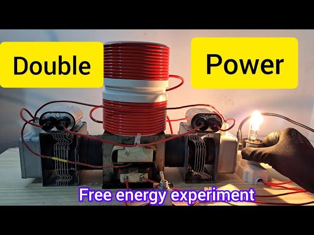 Make Double Power Generator! - Free Energy Project