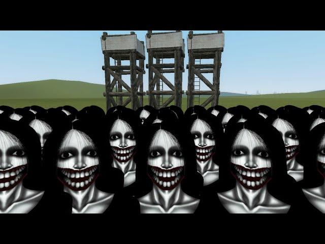 Kuchisake Onna Vs Towers In Garry's Mod! (Part 27)