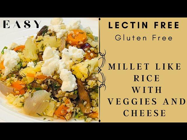 Lectin Free Dinner Recipe | Millet Like Rice With Cheese | How to cook millet best way | Gluten Free