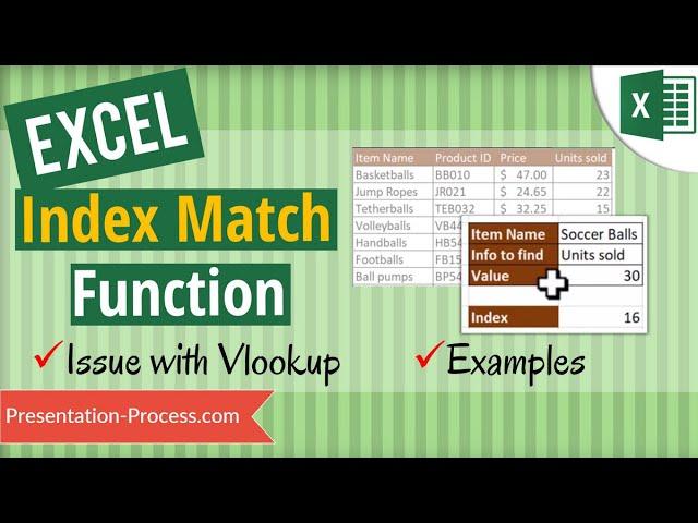 How to use Index and Match function (Advanced Excel)