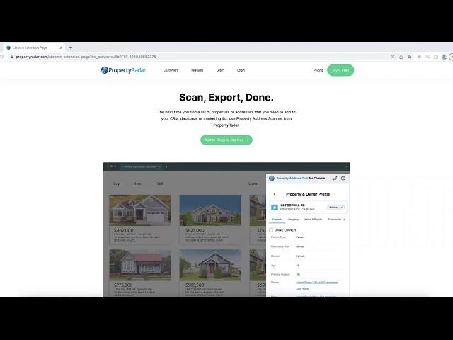 Property Address Scanner Chrome Extension Video