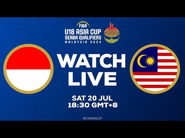 Indonesia v Malaysia | Full Basketball Game | FIBA U18 Asia Cup 2024 - SEABA Qualifiers