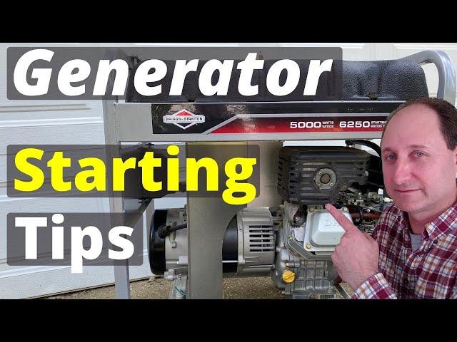 How to Start a Generator that Won't Start