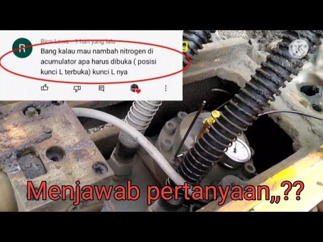 Cara mengisi nitrogen di accumulator hydraulic breaker