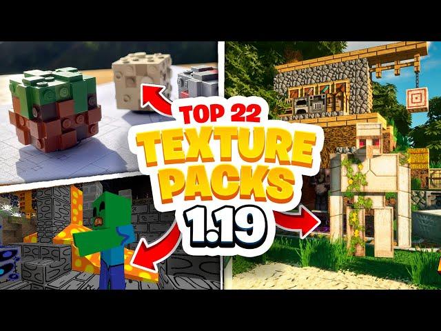 ⭐ TOP 22 TEXTURE PACKS para MINECRAFT 1.19 - 1.19.31 (JAVA y BEDROCK) ⭐ PAQUETE DE TEXTURAS 1.19