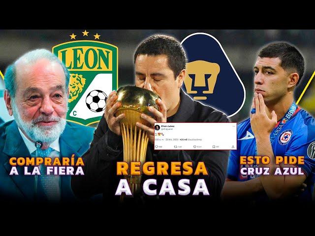 ¡EFRAÍN JUÁREZ REGRESA A PUMAS! | ESTO PIDE CRUZ AZUL POR ERIK LIRA | CARLOS SLIM COMPRARÍA A LEÓN