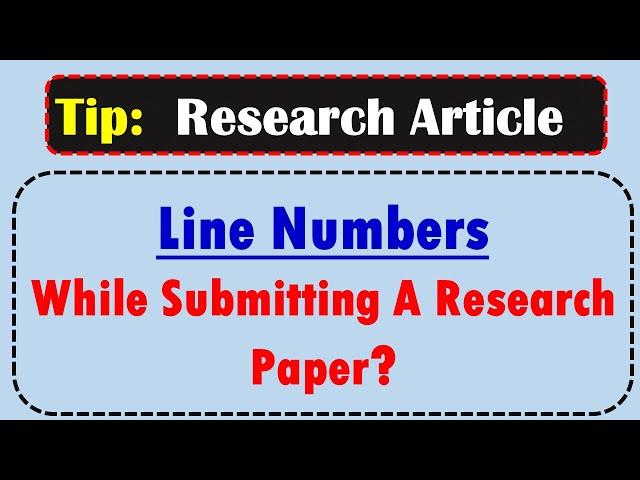 How To Add Line Number In MS Word? Skills For Writing Research  Article/Paper