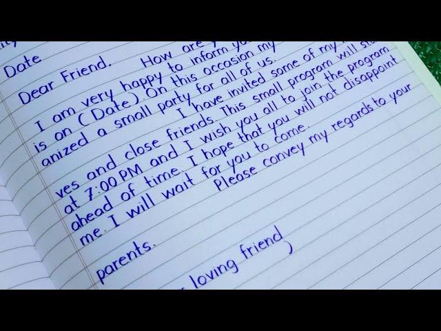 Letter To Your Friend || Formal/Informal Letter Writing In English || Beautiful Handwriting