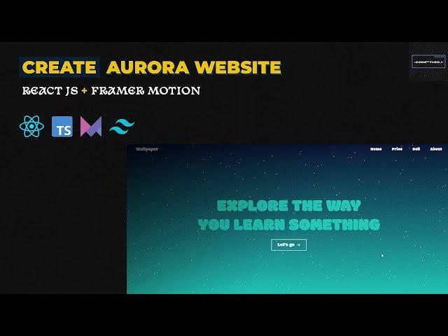 AURORA is cool but WHAT IF AURORA on website  | React JS - Framer Motion - Tailwind CSS