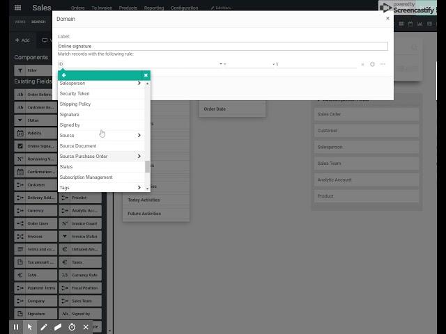 Creating search filters with Odoo studio