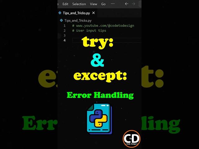 try: & except: Keyword in PYTHON - Error Handling #python #programming #coding