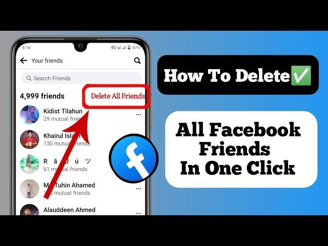 How To Delete All Facebook Friends In One Click  New (2024) | Delete All Facebook Friends