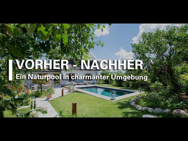 Ein Naturpool in charmanter Umgebung | Poolbau egli jona ag | vorher-nachher