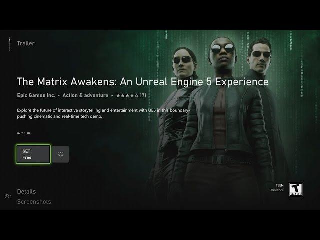 How to get: The Matrix Awakens: An Unreal Engine 5 Experience FREE Xbox Series X | Xbox Series S