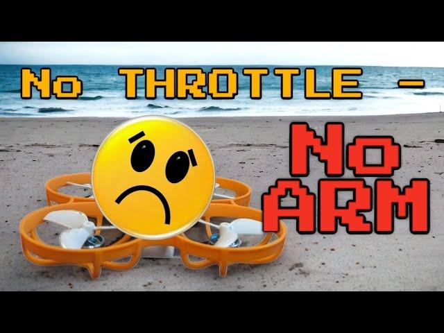 Throttle блокирует арм, стики перепутаны, в конфигураторе пляска