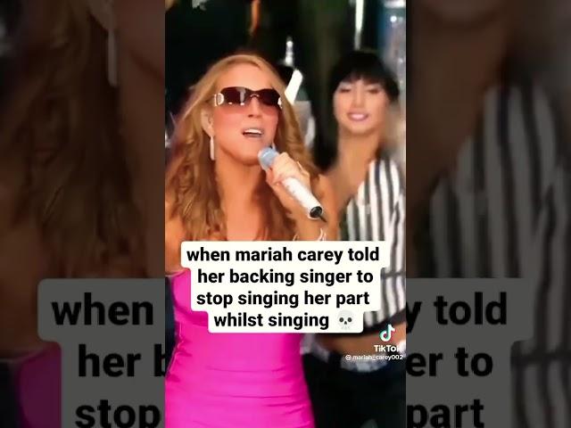 When Mariah Carey told her backing singer to stop singing her part whilst singing