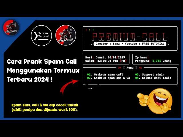 FREE TUTORIAL - Cara Prank Spam Call Menggunakan Termux Terbaru 2025 | Cocok Untuk Prank Teman !