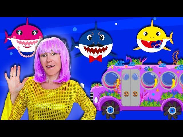 Las ruedas del autobús con tiburones  | Canciones Infantiles | Anuta Kids Channel en Español