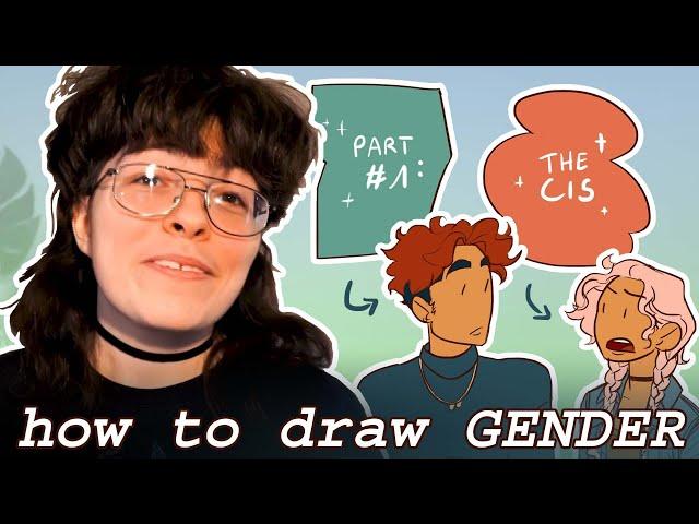 Trans Artist teaches how to draw all the genders  Part 1/4 - Cis People [CC]