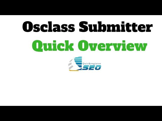 Osclass Submitter Quick Overview