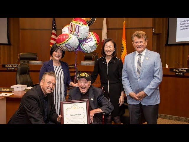 World War II Veteran Sidney Walton 100th Birthday Recognized