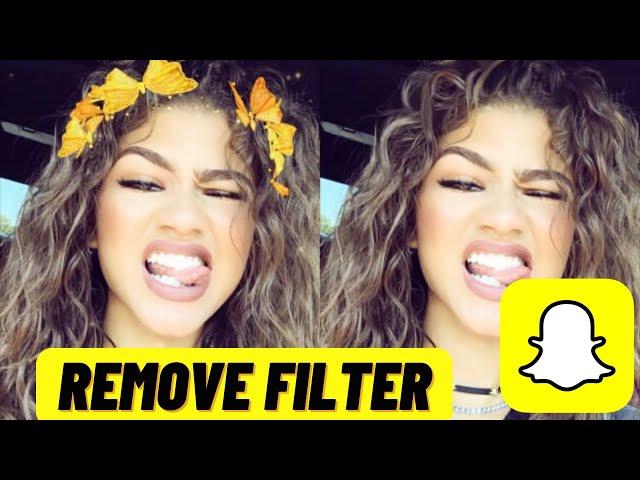 How To Remove Filter From Snapchat Picture/Photo | Easy Guide