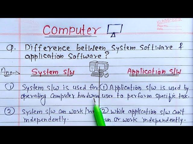 Difference between System Software and Application Software