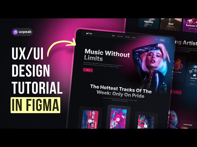 UX/UI Design Tutorial in Figma  - Design Modern Website from Scratch