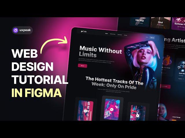 UX/UI Design Tutorial in Figma  - Design Modern Website from Scratch